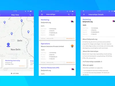 Internship-Search-App app app design figma figmadesign internship mobile app mobile app design mobile design mobile ui search ui kit uiapp uidesign uiux uiux design uiuxdesigner