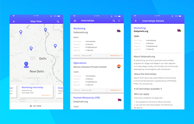 Internship-Search-App app app design figma figmadesign internship mobile app mobile app design mobile design mobile ui search ui kit uiapp uidesign uiux uiux design uiuxdesigner