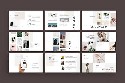 L U C I D brand branding creative creativemarket deck fashion keynote layout minimal minimalistic mood moodboard pastel pitch deck plant presentation slide startup style