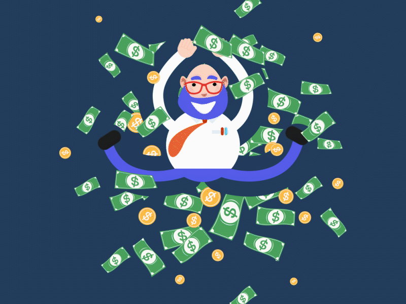 Money angel animation design gif illustration job money perfect job