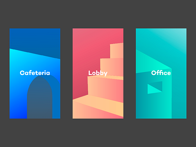 Location Cards for Ember design geometric geometric design illustration vector