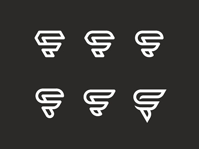 CF Monogram branding c f geometric initials letter line logo mark monogram monoline typography