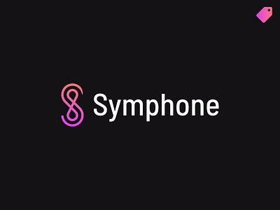 "Symphone" logo template abstract branding gradient letter logo logo naming s logo symphony