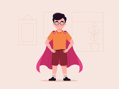 Enset About Page Illustration character character design character illustration flat illustration illustration minimal superhero ui vector web design