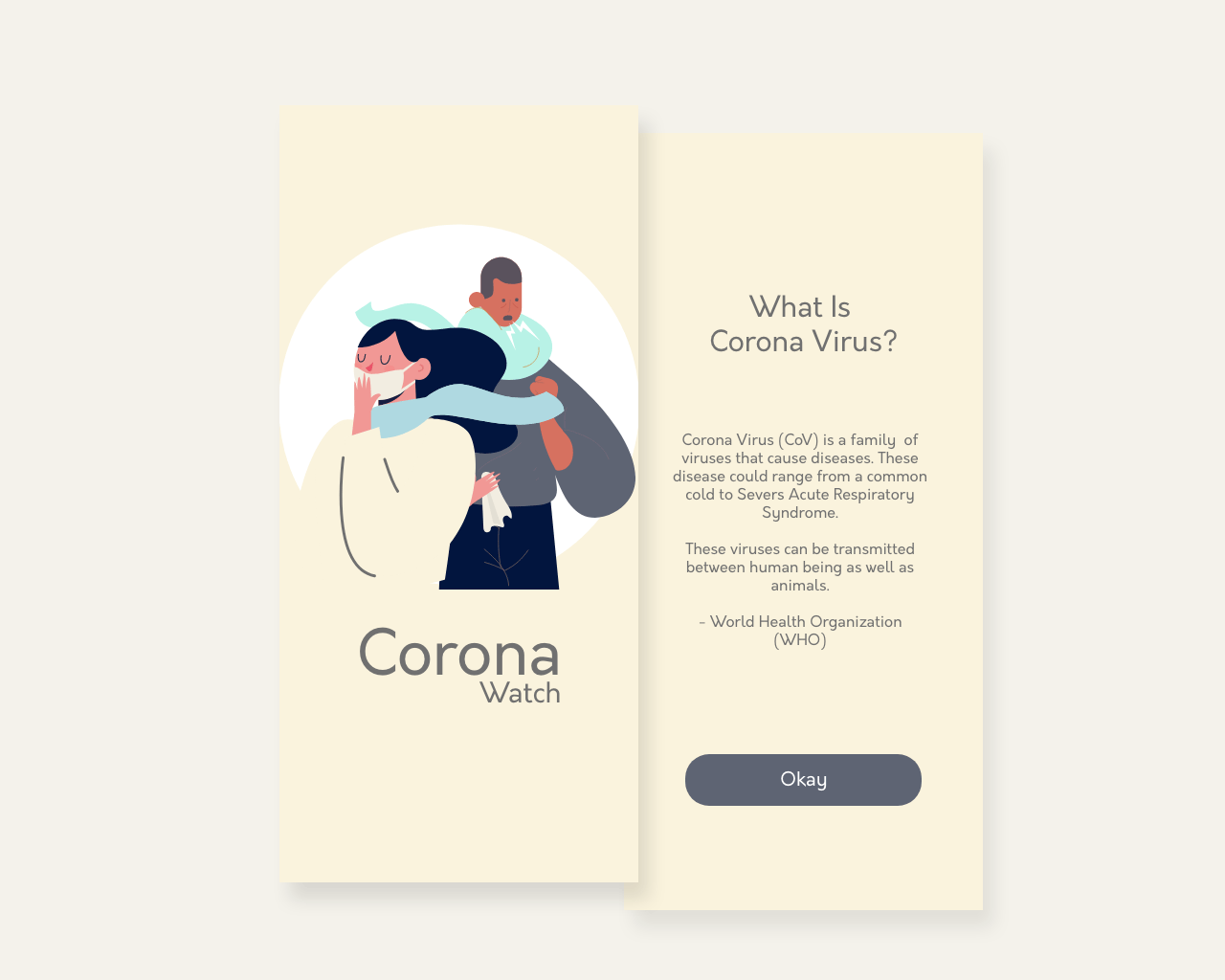 Coronavirus app app color palette concept coronavirus design layout design muted colors ui design ui ux design yellow