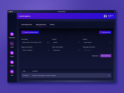 neutral logistics - Logistics & Transportation Web Platform admin panel analytics client management dashboard logistics product design transportation ui ui design user management ux ux design web web platform