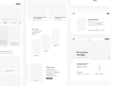 Yova Web UX Design better world branding environment highfidelity interaction nature navigation scroll sitemap swiss ux ux design web design wireframes yova
