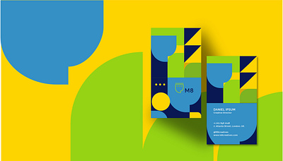 M8 CARD brand business card design illustrator