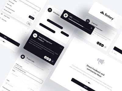 💎 Interface Elements V2 app app design black clean dashboard design desktop element interface module navigation popup typography ui ux webdesign website white