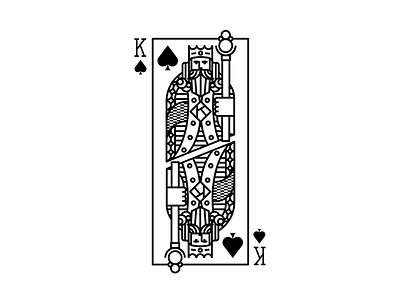 King card badge brand design draw drawing graphic design icon identity illustrate illustration king king card logo playing card playing card design