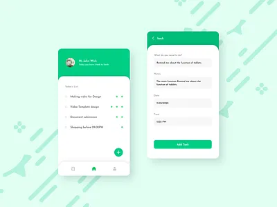 Todo app app ui design art cards clean design gradient green list minimal screen todo app todolist ui ux uxdesign
