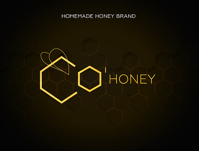 Co'honey logo - homemade honey brand bee branding homemade honey honey branding honey logo honeycombs logodesign