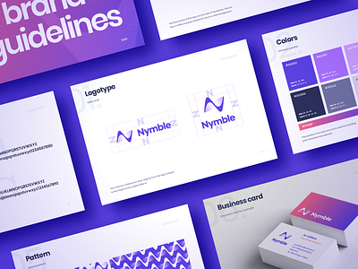 Nymble Brand Guidelines billieargent brand design brand guidelines brand identity brand pack branding business card colors colour palette design graphicdesign iconography logotype typography