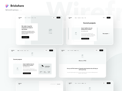 Brickshare wireframes app blog case study image inspiration trending investor login neel prakhar projects prototypes real estate research and design sharma signup ui ux designer user interface web experience website wireframes