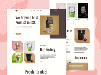 Food product website agency branding business ecommerce food product shop