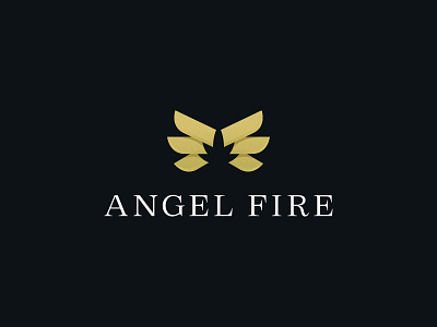 Angel Fire angel branding cannabis cannabis logo cbd fire fly identity logo marijuana mark negativespace negativespacelogo symbol wings