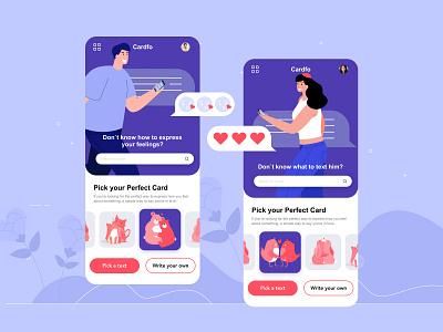 Valentine card app banner design dribbble instagram shop shot ui ux design web