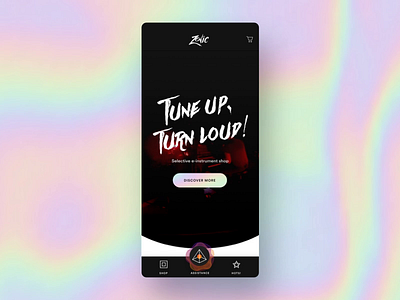 Zonic app branding chatbot ecommerce eshop guitar guitars instrument music musician ui ux