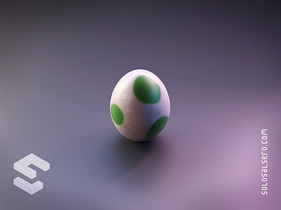 Dino Egg blender c4d cinema4d design dino dinosaur graphicdesign isometric mario nintendo object solosalsero yoshi