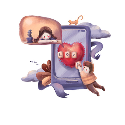 Love Message cartoon character design illustration love valentine valentine day