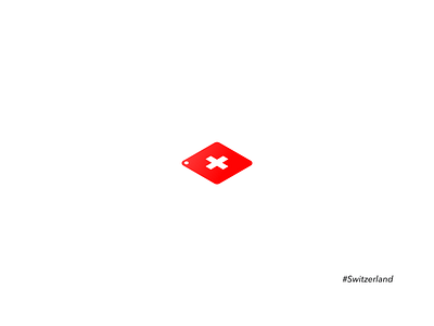 Tag-Flag Series - Switzerland copy double sense flag flat icon set isometric isometric icons metaphor oblique perspective project series switzerland tag ui