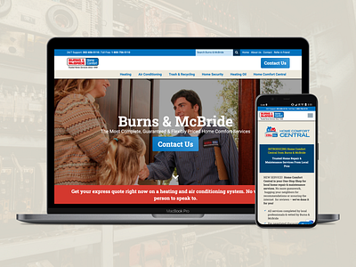 Home Services Website home services landing page responsive ui web design wordpress