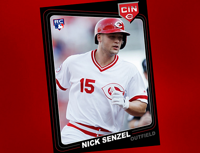 Custom Baseball Card baseball cincinnati reds senzel