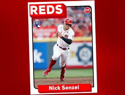 Custom Baseball Card 3 baseball baseball card baseball cards card cincinnati reds senzel