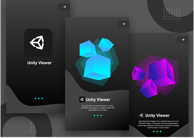 unity viewer splash screen ui app design illustration ui uiux design ux web website