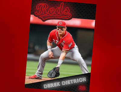 Custom Baseball Card 5 baseball baseball card baseball cards card cincinnati dietrich reds