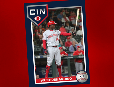 Custom Baseball Card 4 aquino baseball baseball card baseball cards card cincinnati reds