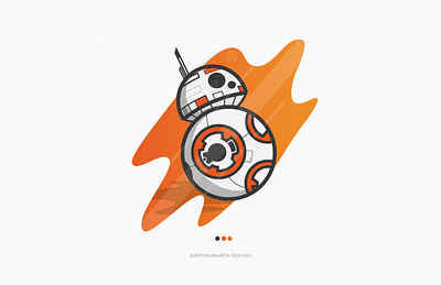 BB - 8 art design flat icon illustration illustrator ilustraciondigital starwars vector