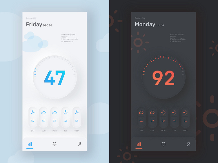 First Shot - Neumorphism Trend by Anna Raptunovich on Dribbble