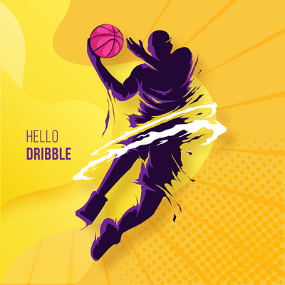 First shot is a layup in honor of my idol Kobe. design first shot firstshot hello dribble illustration illustrator kobebryant welcome shot