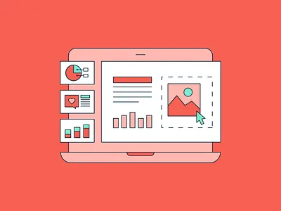 Social Media Presentation Deck Template 2d deck design deck template flat illustration illo illustration line work presentation presentation design slide templates slides social media social media design template