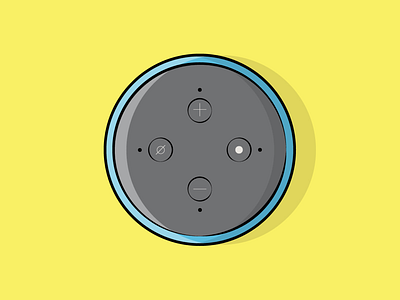 Alexa, post my illustration of the echo dot alexa amazon amazon alexa cartoon echo echo dot illustration yellow