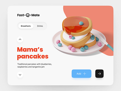 Food app 3d 3d illustration app food app food icons food illustration graphic design illustration menu mobile ui ui design ux ux design