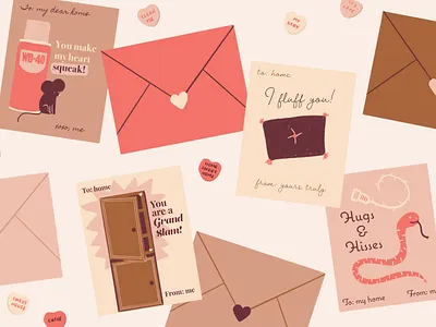 Home Valentines animals apartment therapy heart home house illustration love procreate valentine valentines day valentinesday