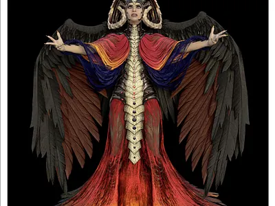 The Evil Priestess 3D Rendering 3d art 3d artist 3d render 3d rendering 3d4u2c cg dark dark priestess evil priestess realistic 3d renderhub renders villian