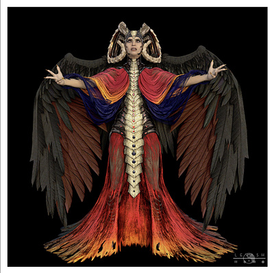 The Evil Priestess 3D Rendering 3d art 3d artist 3d render 3d rendering 3d4u2c cg dark dark priestess evil priestess realistic 3d renderhub renders villian