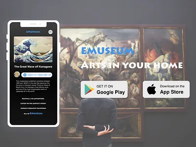 DailyUI074 Download App art app daily 100 challenge dailyui074 dailyuichallenge download download app mobile mobile app museum