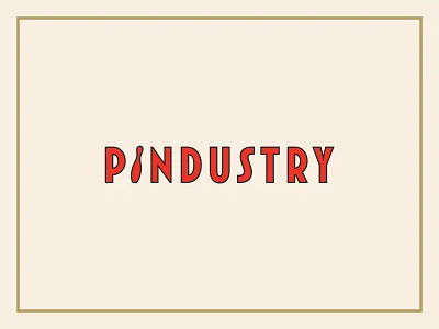 Pindustry logo concept bowling pin branding logo typogaphy