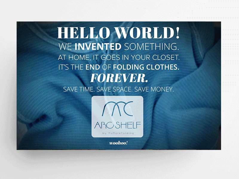 No More Folding Landing design ecommerce kickstarter retail start up website