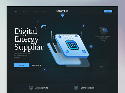 Digital Energy Supplier 2022 2d 3d app concept idea illustration mansoor ui ux webdesign webpage