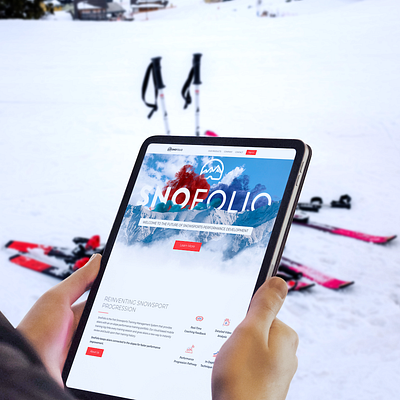 Snofolio Hero education gif animated responsive web design snowsports web design