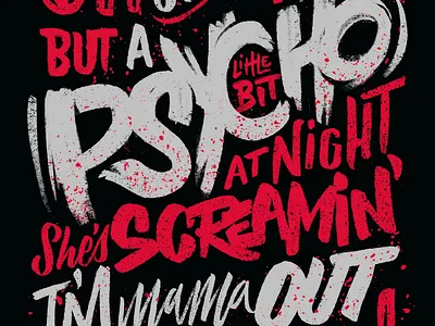 Sweet psycho custom hand lettering illustration lettering lyrics music procreate procreatelettering script type