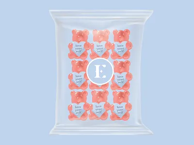 Love Yourself Gummy Bear branding cute design gummybear illustration valentines