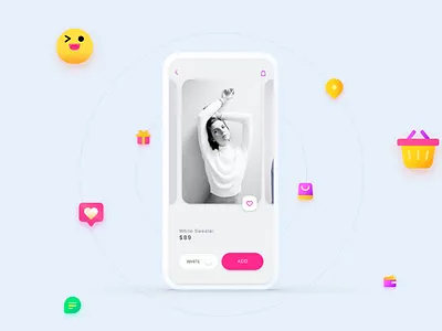 E-commerce Shopping App part-1 2020 2020 ui trends app design e commerce e commerce app ecommerce illustration rkhd shopping space typography ui