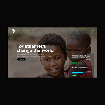 UI for Non-Profit concept design idea ui ux website design