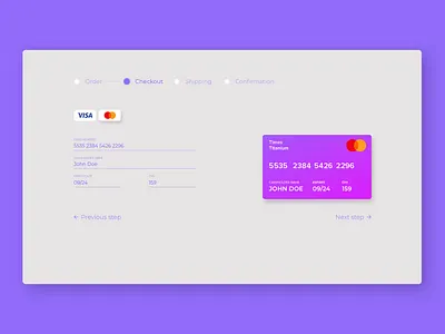 Daily UI Challenge #002 - Credit Card Checkout credit card credit card form credit card payment daily ui daily ui 002 daily ui challenge mastercard payment ui ui design visa